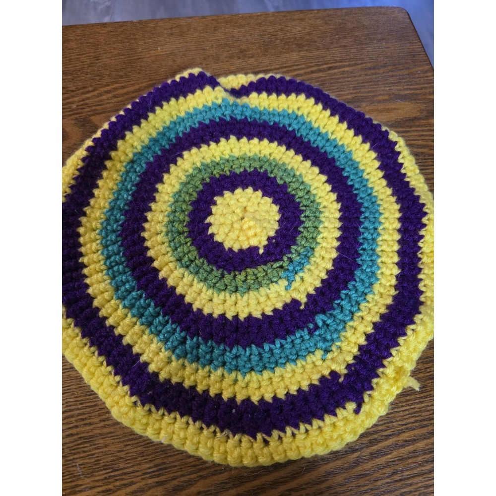 Hand Crocheted Diameter Round  Table Art Doily  Lot‎ Of 2